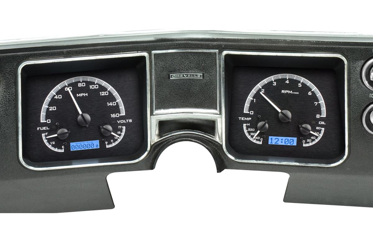 Dakota Digital VHX Series Direct-Fit Analog Gauge Systems VHX-68C-CVL-K-B