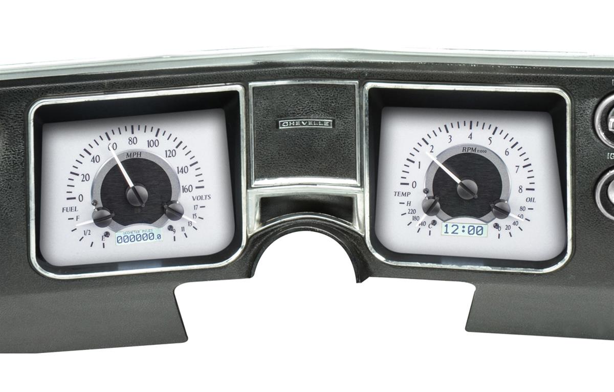 Dakota Digital VHX Series Direct-Fit Analog Gauge Systems VHX-68C-CVL-S-W