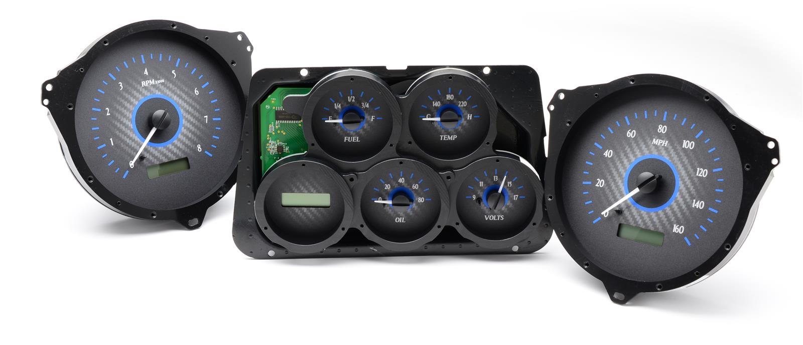 Dakota Digital VHX Series Direct-Fit Analog Gauge Systems VHX-68C-VET-C-B