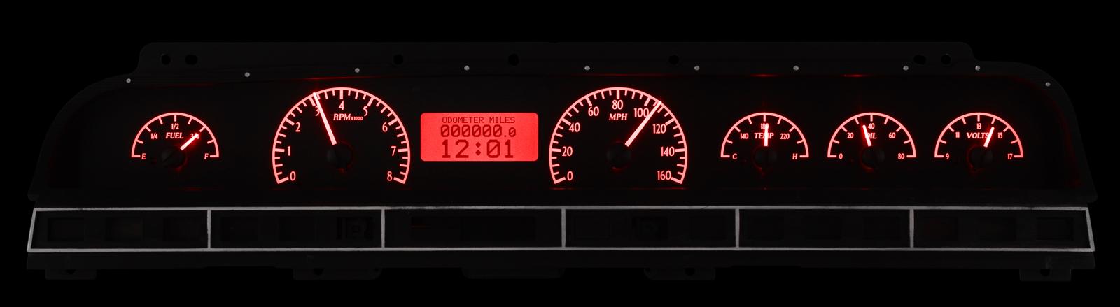 Dakota Digital VHX Series Direct-Fit Analog Gauge Systems VHX-69C-IMP-K-R