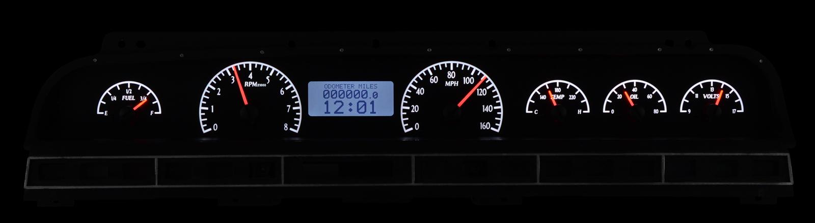 Dakota Digital VHX Series Direct-Fit Analog Gauge Systems VHX-69C-IMP-K-W