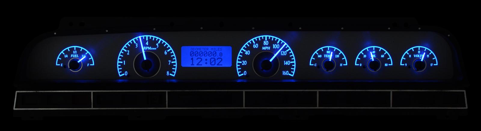 Dakota Digital VHX Series Direct-Fit Analog Gauge Systems VHX-69C-IMP-S-B