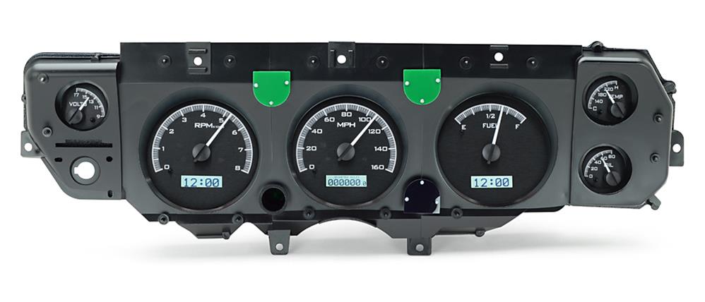Dakota Digital VHX Series Direct-Fit Analog Gauge Systems VHX-70C-CVL-K-W