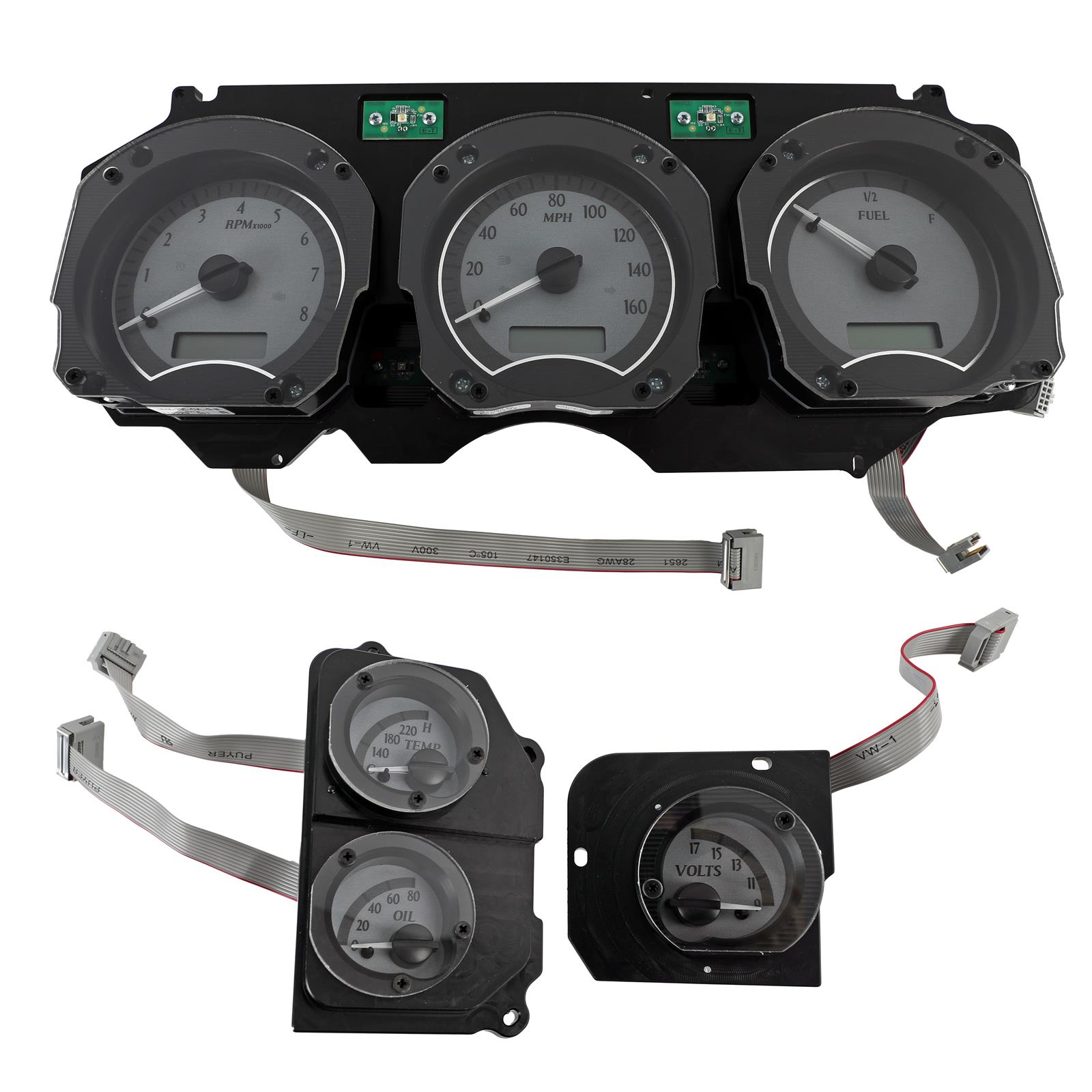 Dakota Digital VHX Series Direct-Fit Analog Gauge Systems VHX-70C-CVL-S-B