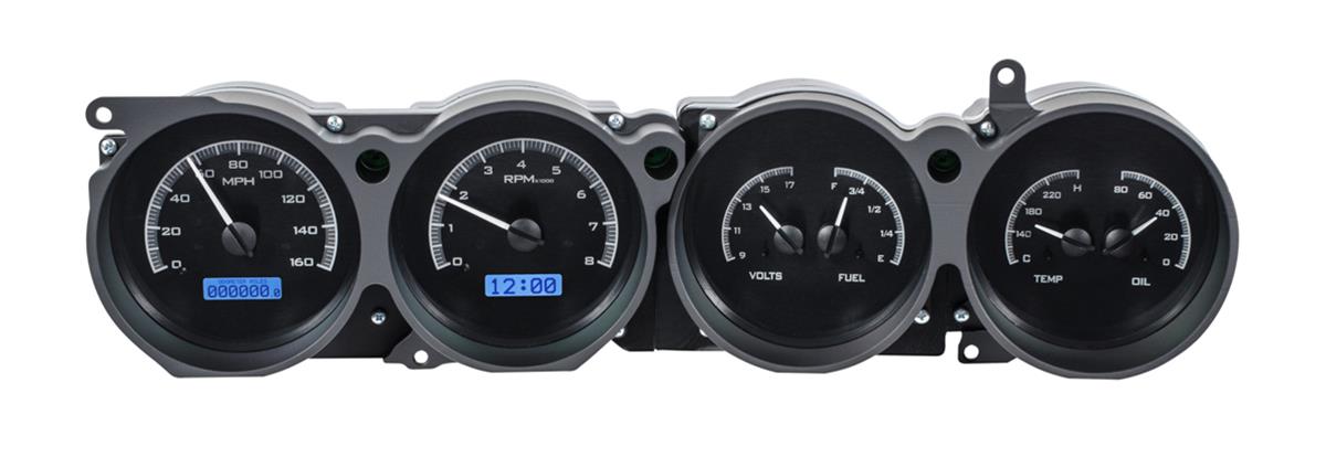 Dakota Digital VHX Series Direct-Fit Analog Gauge Systems VHX-70D-CLG-K-B