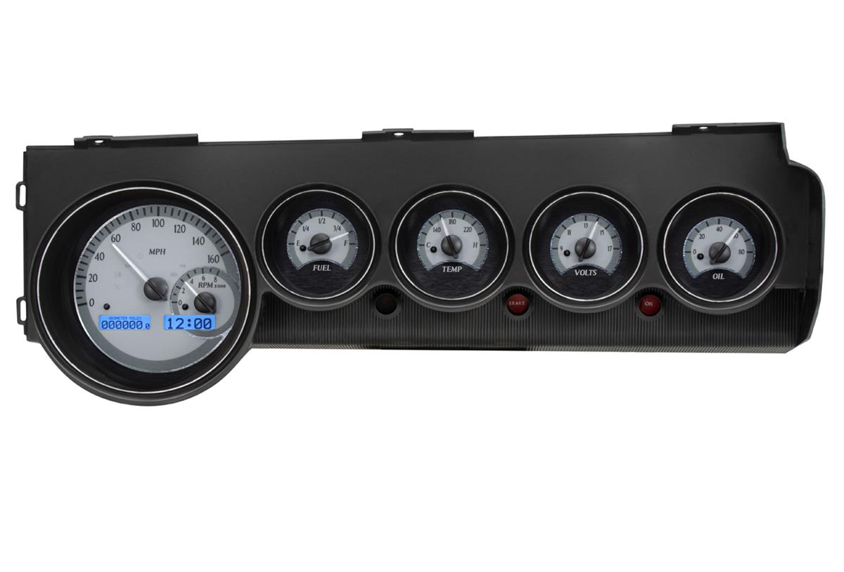 Dakota Digital VHX Series Direct-Fit Analog Gauge Systems VHX-70D-STD-S-B