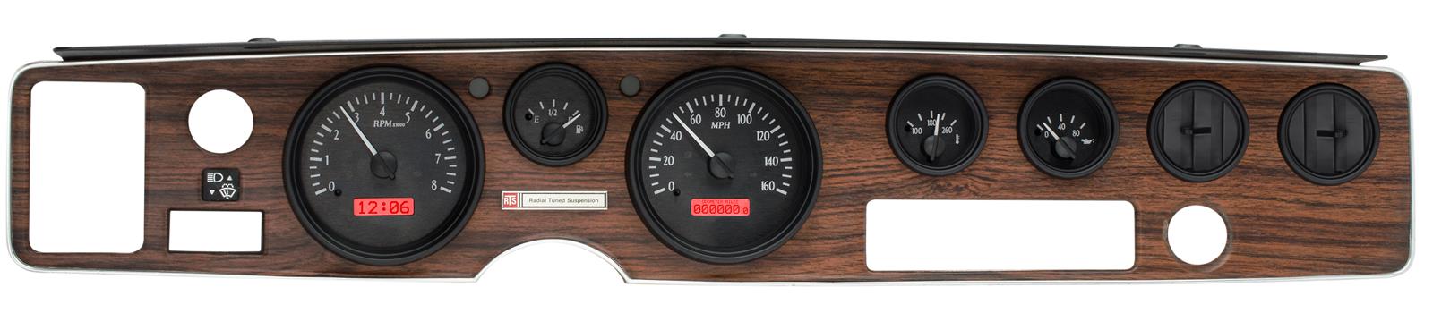 Dakota Digital VHX Series Direct-Fit Analog Gauge Systems VHX-70P-FIR-K-R