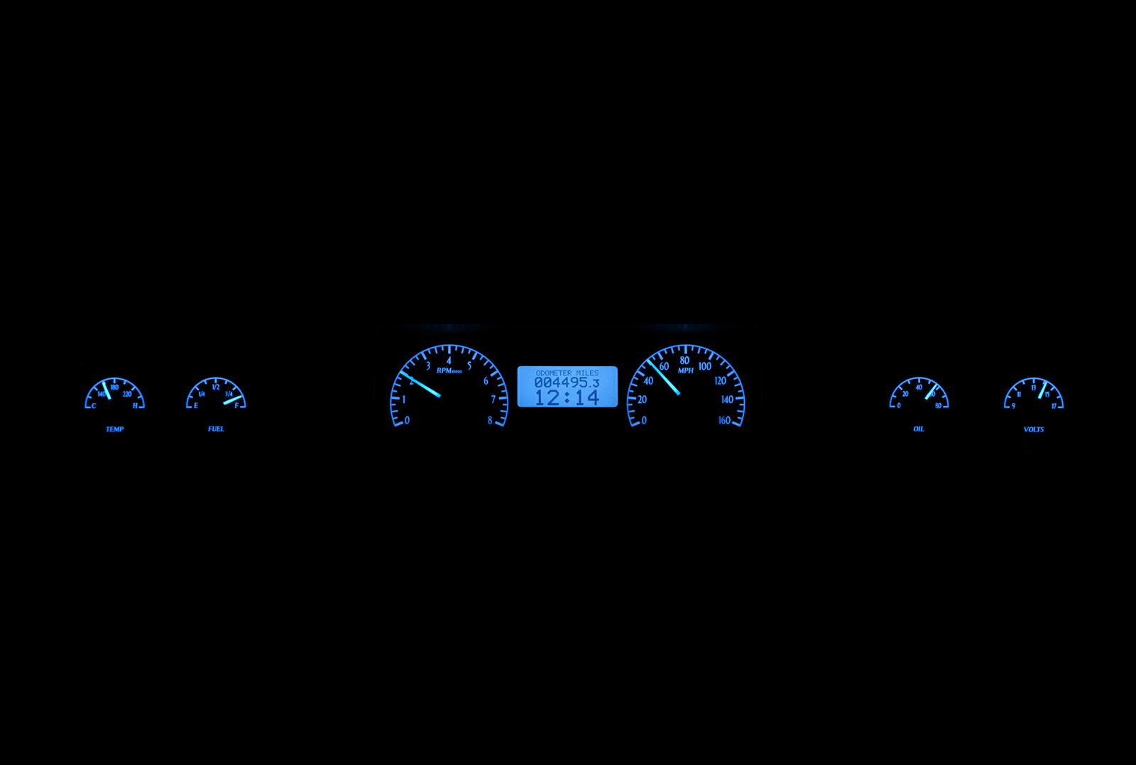 Dakota Digital VHX Series Direct-Fit Analog Gauge Systems MHX-73C-MAL-K-B