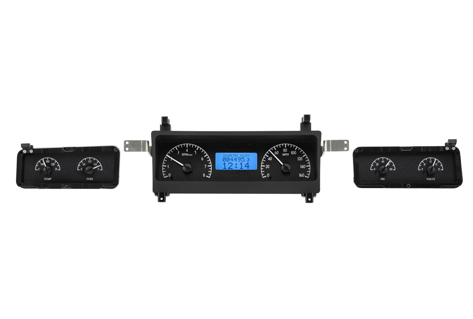 Dakota Digital VHX Series Direct-Fit Analog Gauge Systems MHX-73C-MAL-K-B