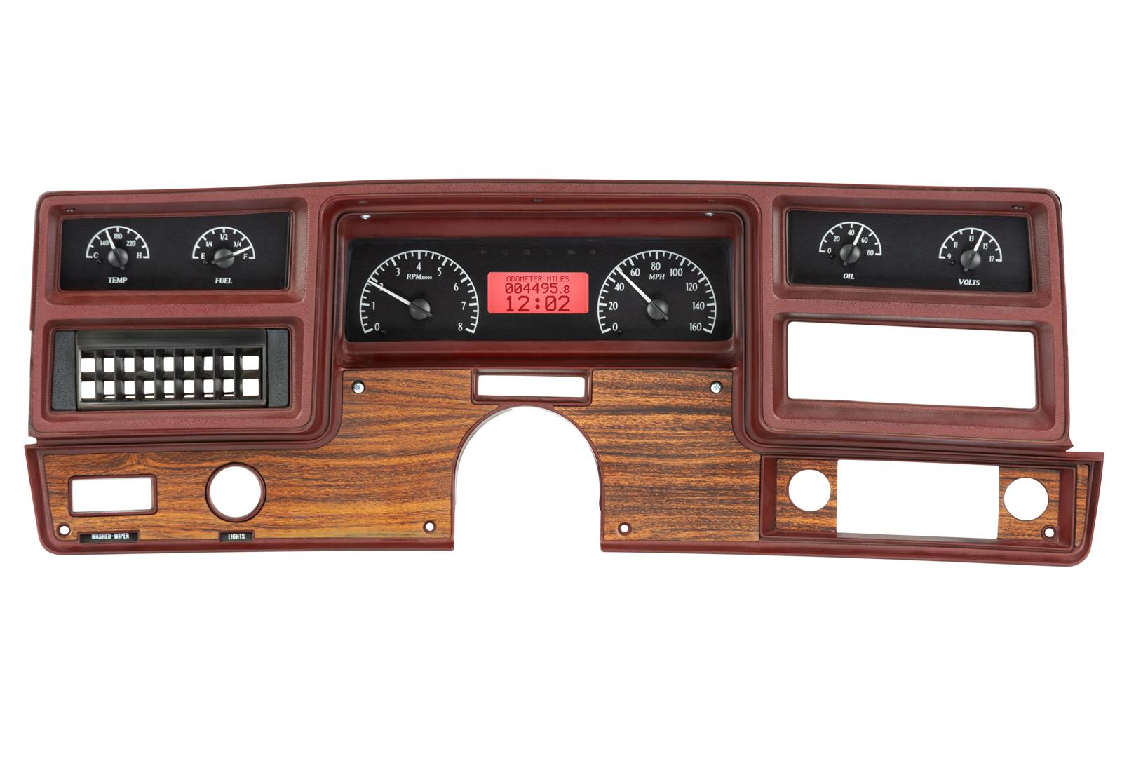 Dakota Digital VHX Series Direct-Fit Analog Gauge Systems MHX-73C-MAL-K-R