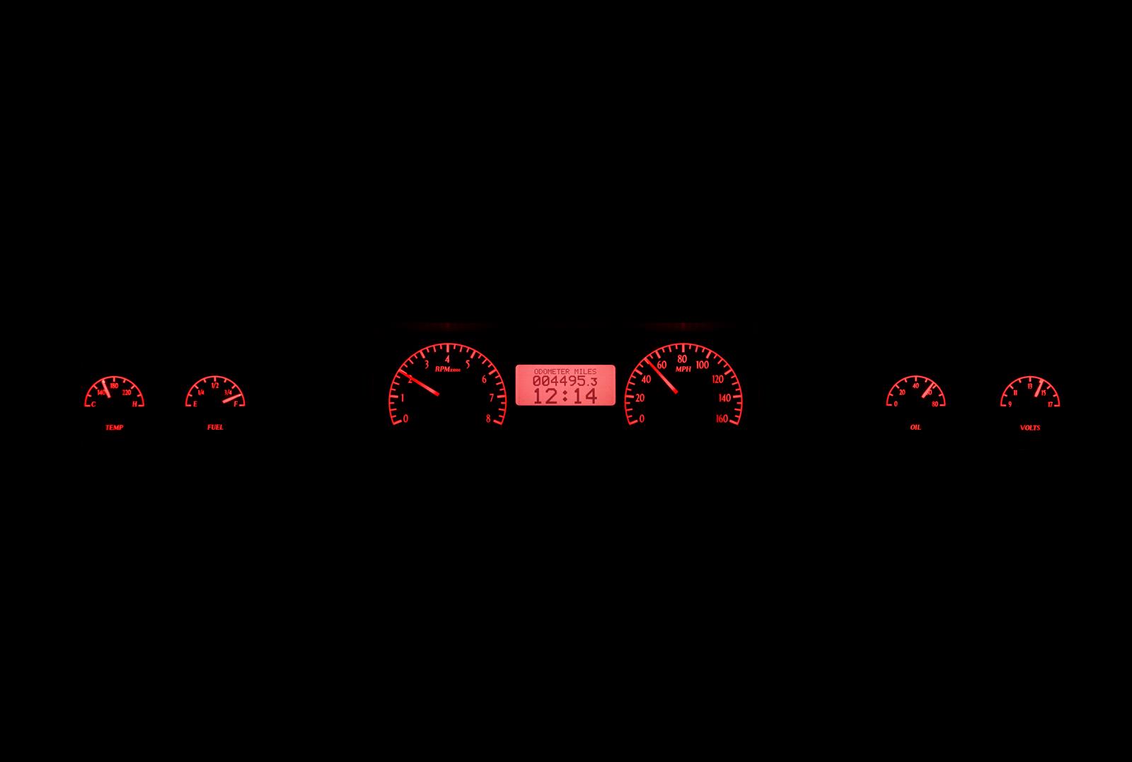 Dakota Digital VHX Series Direct-Fit Analog Gauge Systems MHX-73C-MAL-S-R