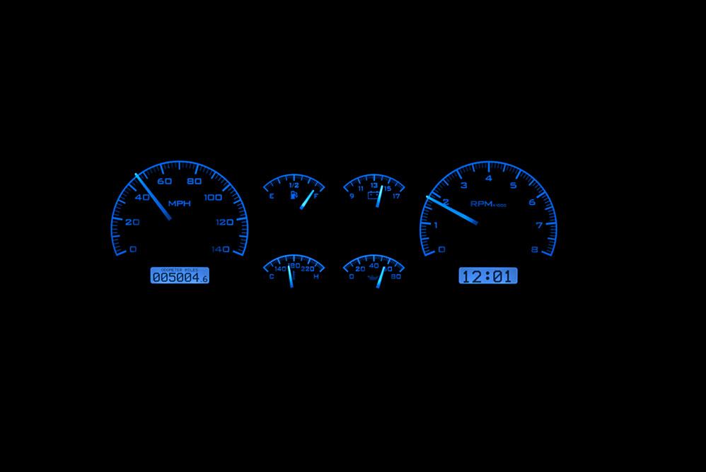 Dakota Digital VHX Series Direct-Fit Analog Gauge Systems MHX-78C-MAL-K-B
