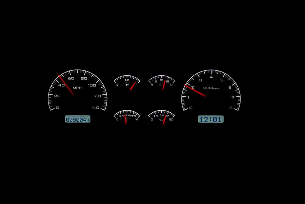 Dakota Digital VHX Series Direct-Fit Analog Gauge Systems MHX-78C-MAL-K-W