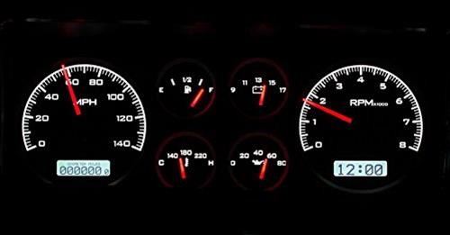 Dakota Digital VHX Series Direct-Fit Analog Gauge Systems VHX-78C-MC-K-W