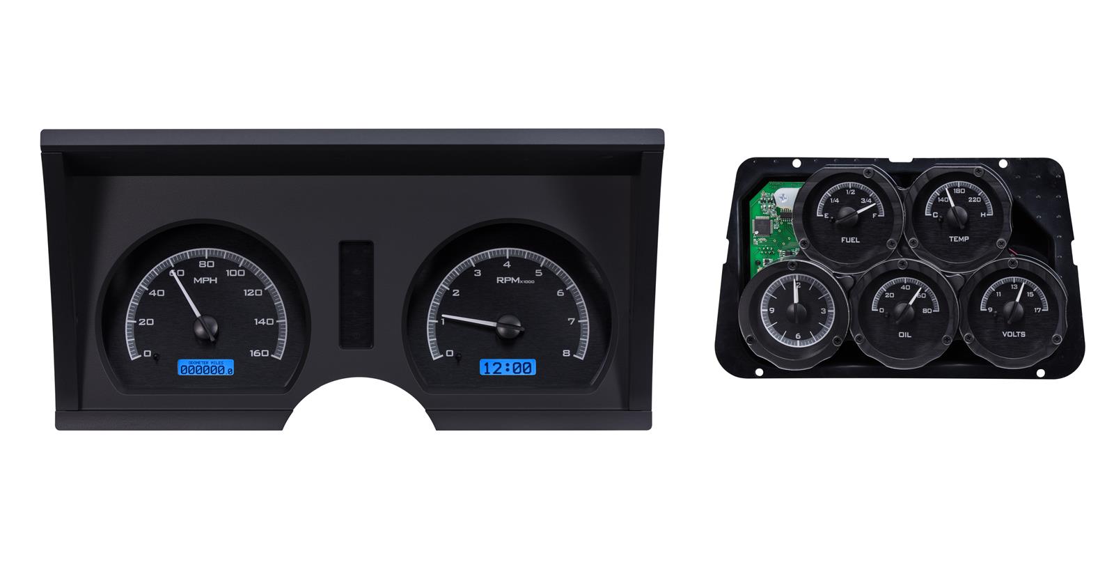Dakota Digital VHX Series Direct-Fit Analog Gauge Systems VHX-78C-VTA-K-B