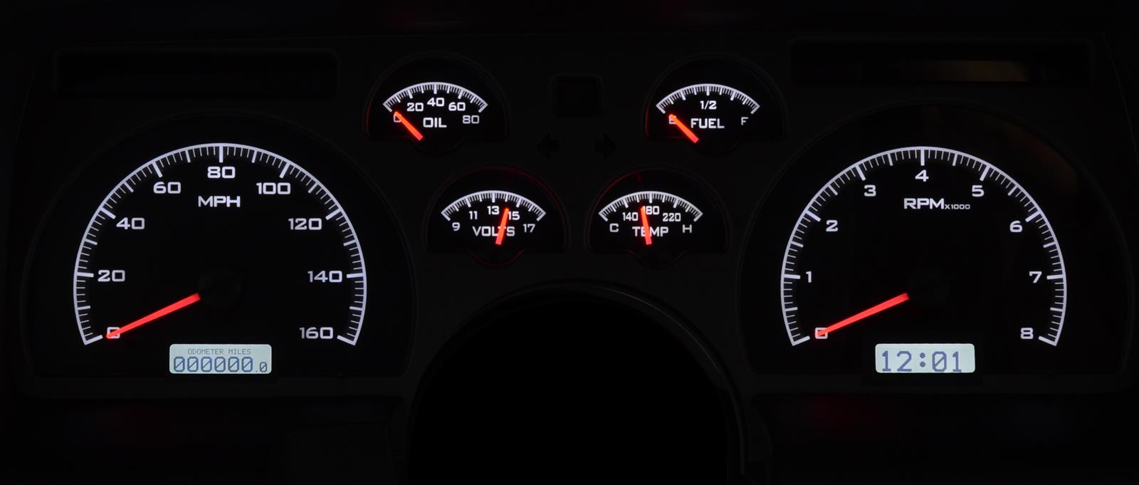 Dakota Digital VHX Series Direct-Fit Analog Gauge Systems VHX-90C-CAM-K-W