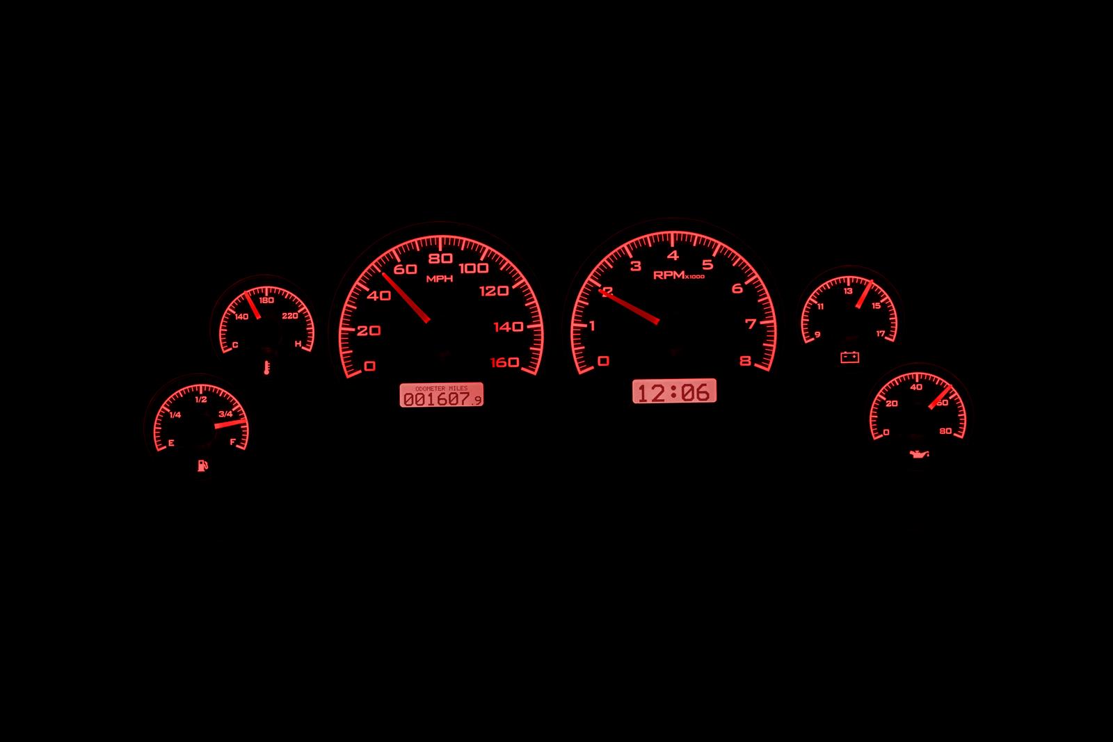 Dakota Digital VHX Series Direct-Fit Analog Gauge Systems VHX-94F-MUS-K-R