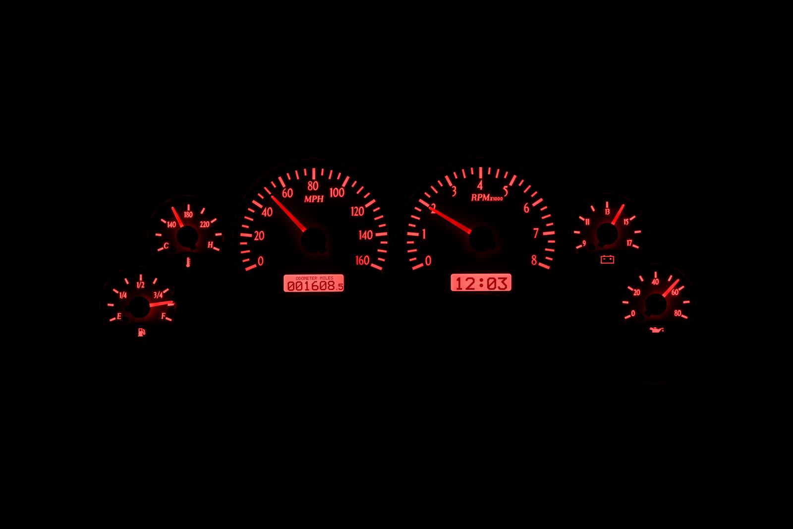 Dakota Digital VHX Series Direct-Fit Analog Gauge Systems VHX-94F-MUS-S-R