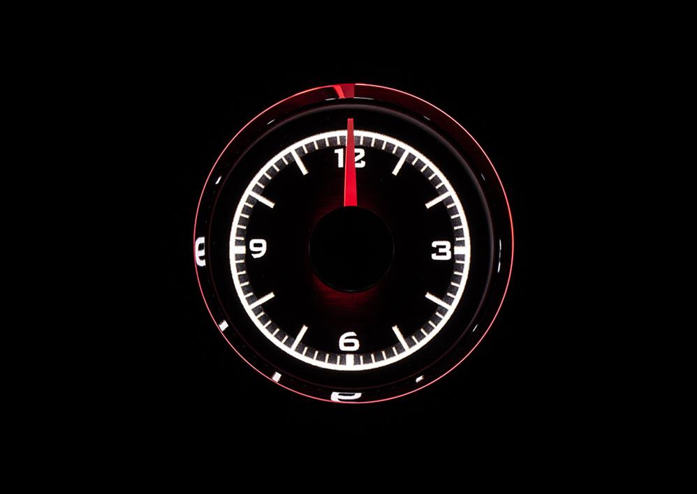 Dakota Digital VHX Series Analog Clocks VLC-16-2-K-W