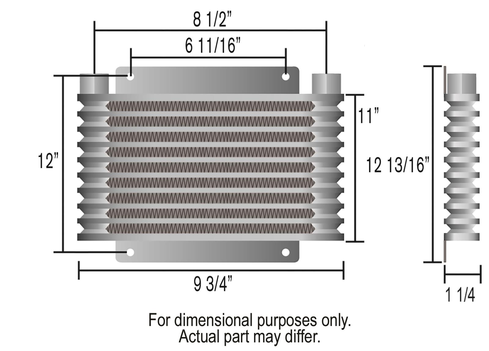 Derale 9000 Series Fin and Plate Transmission Coolers 13615
