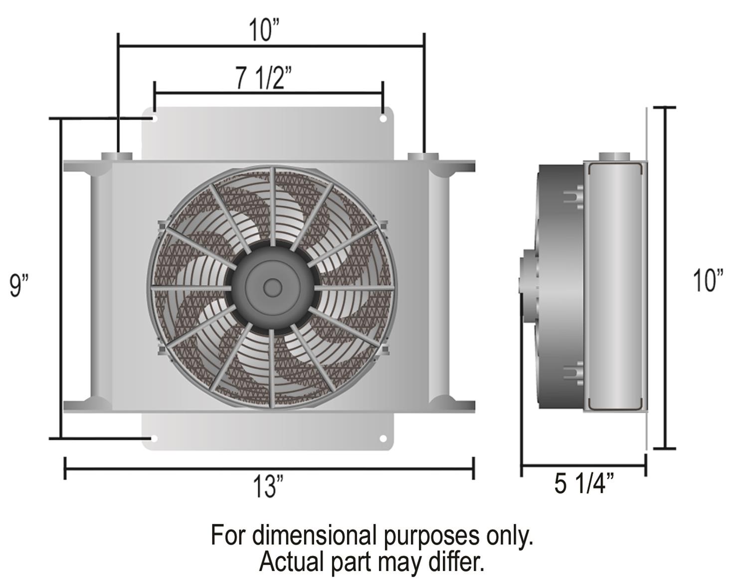 Derale Hyper-Cool Remote Fluid Coolers with Fan Kits 13764