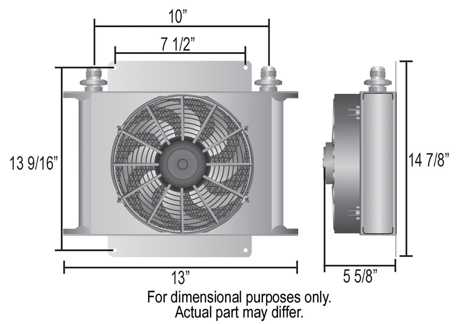 Derale Hyper-Cool Extreme Remote Fluid Coolers with Fan 15876