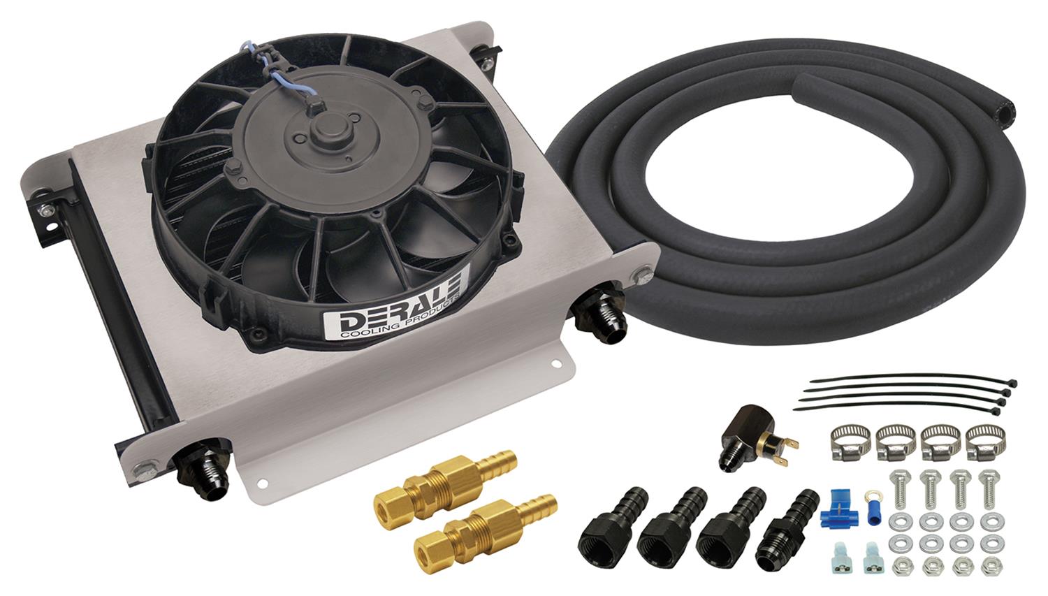 Derale Hyper-Cool Remote Fluid Coolers with Fan Kits 15960