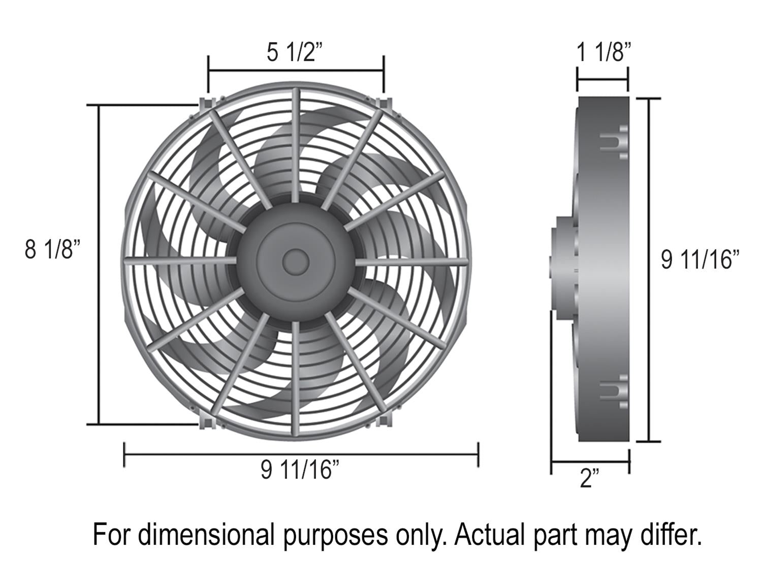 Derale High-Output Curved Blade Fans 16109