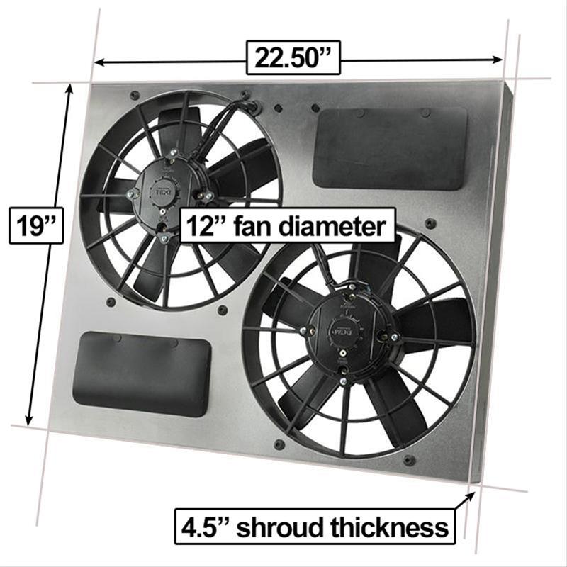 Derale High-Output Dual RAD Fan and Shroud Kits 16830