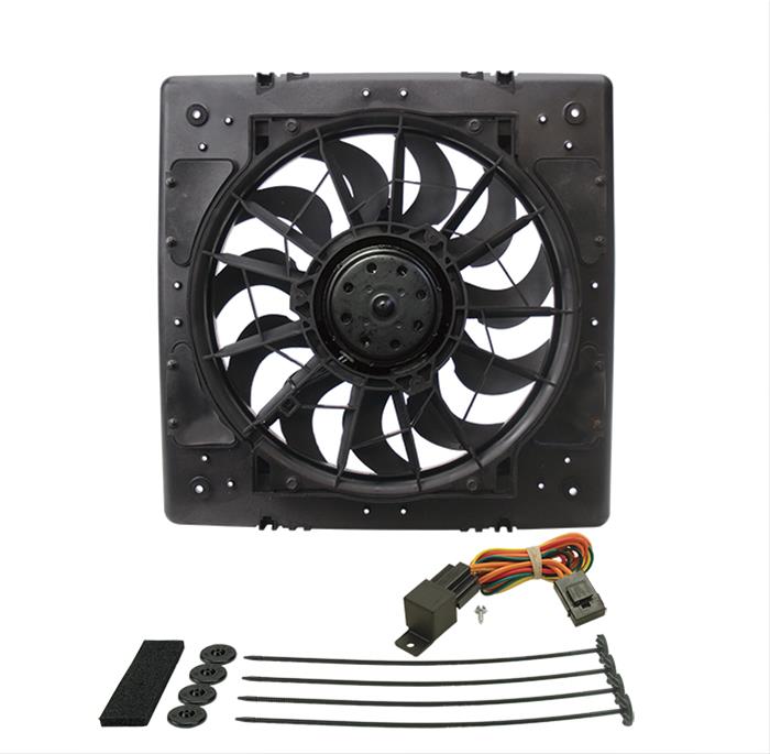 Derale High-Output Single RAD Fan and Shroud Kits 16926
