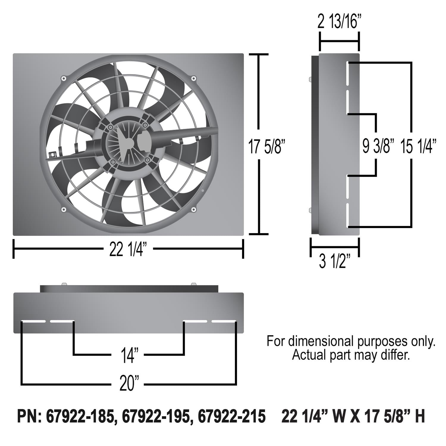 Derale Electric Fan Brushless Powerpacks 67922-185