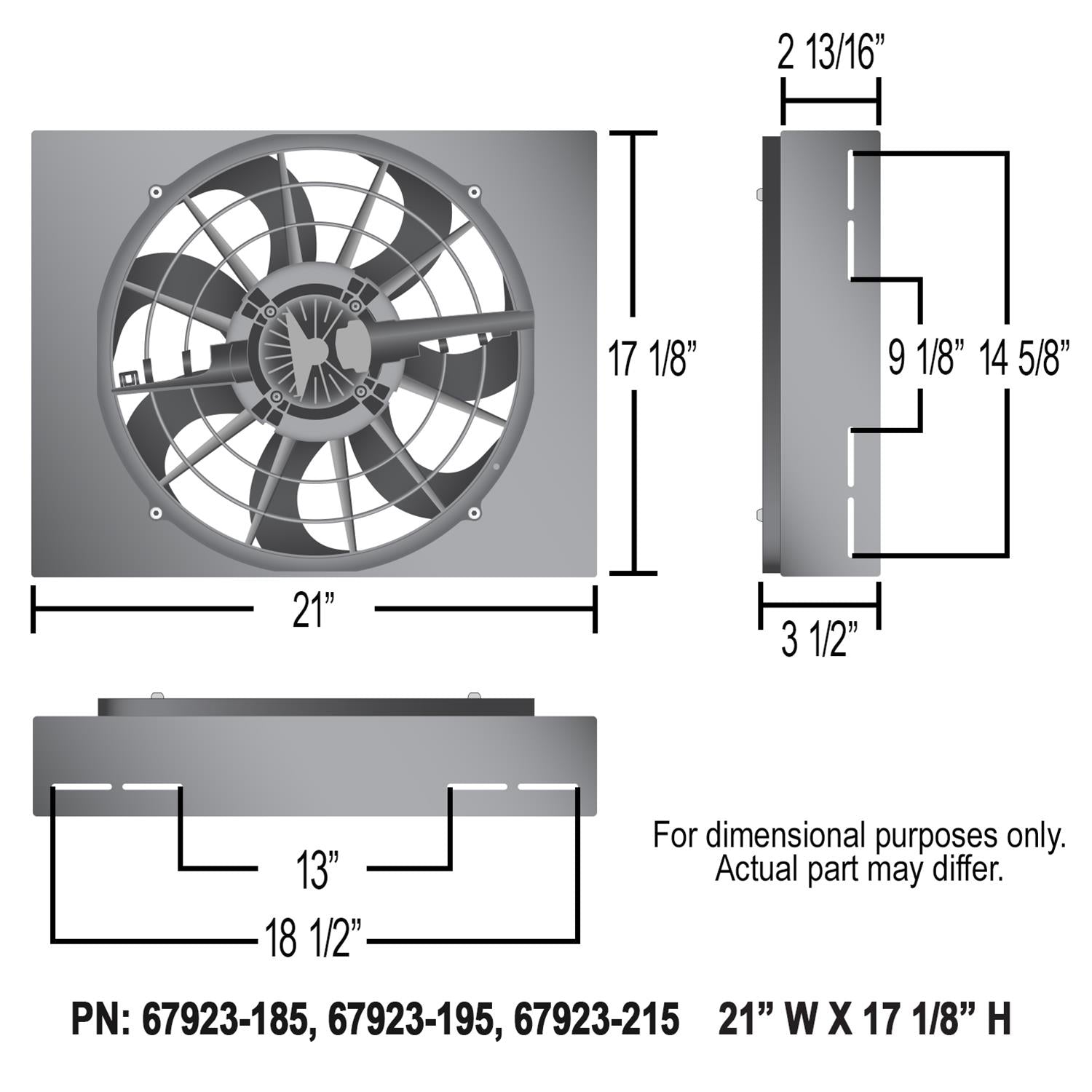 Derale Electric Fan Brushless Powerpacks 67923-215