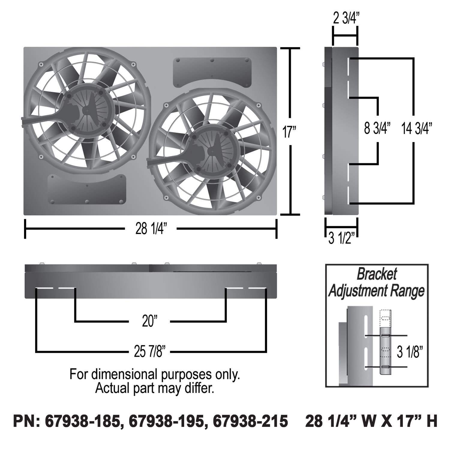 Derale Electric Fan Brushless Powerpacks 67938-215