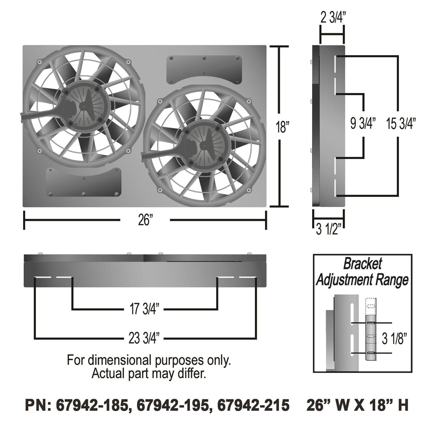 Derale Electric Fan Brushless Powerpacks 67942-215