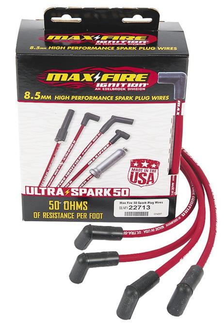 Edelbrock Max-Fire Ultra-Spark 50 Spark Plug Wire Sets 22713
