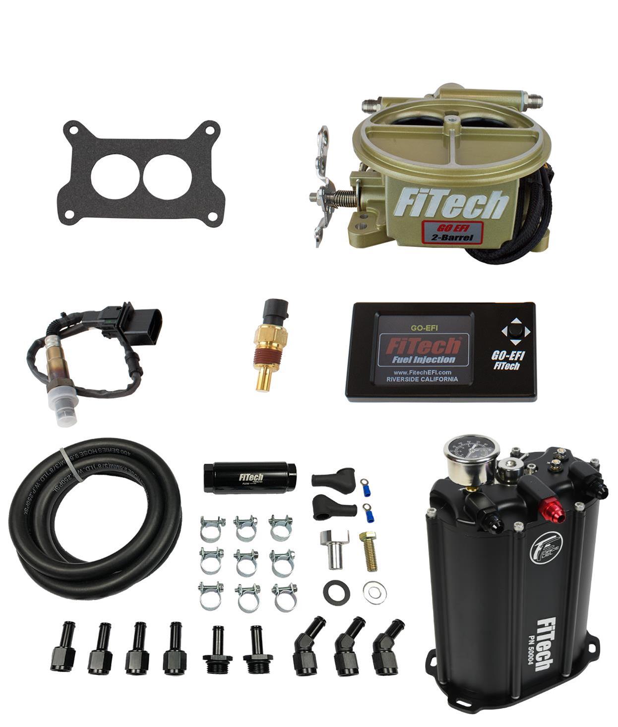 FiTech Go EFI 2-Barrel 400 HP Force Fuel Injection Master Kits 35001