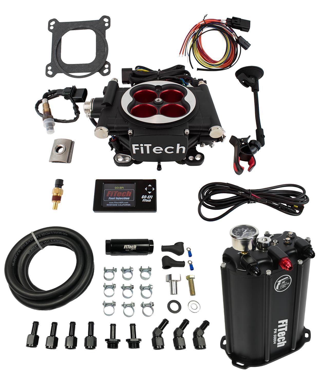 FiTech Go EFI 4 Power Adder 600 HP Self-Tuning Fuel Injection System with Force Fuel System 35204