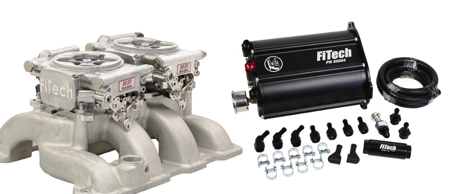 FiTech Go EFI 2x4 625 HP System Force Fuel Injection Master Kits 35261