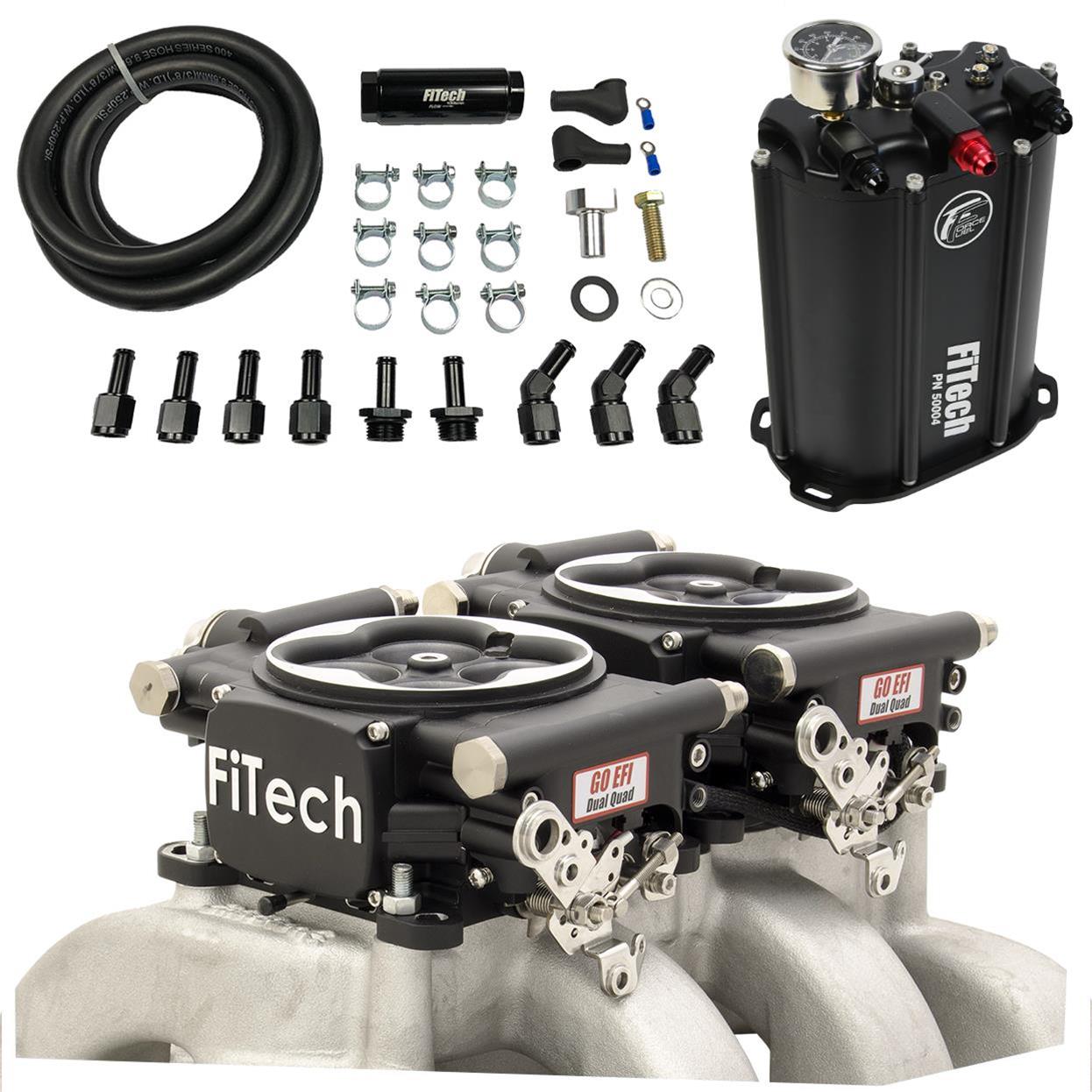 FiTech Go EFI 2x4 625 HP System Force Fuel Injection Master Kits 35262