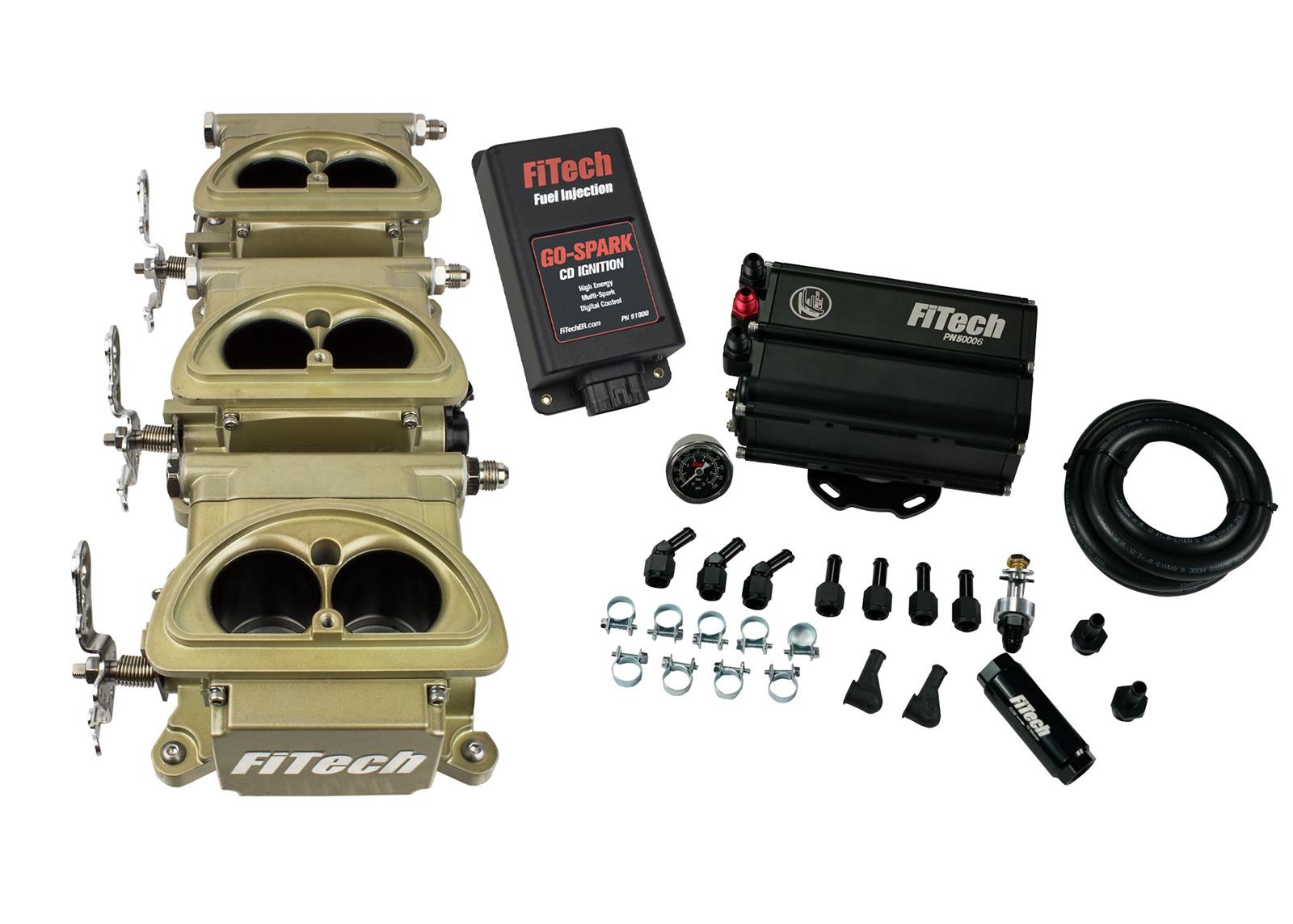 FiTech Go EFI 3x2 Tri-Power 600 HP System Force Fuel Injection Master Kits 35561