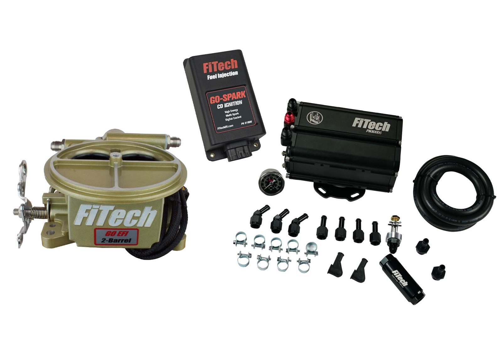 FiTech Go EFI 2-Barrel 400 HP Force Fuel Injection Master Kits 35591