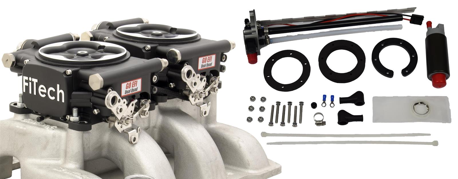 FiTech MeanStreet EFI 800 HP Self-Tuning Fuel Injection Systems with Go Fuel In-Tank Modules 36262