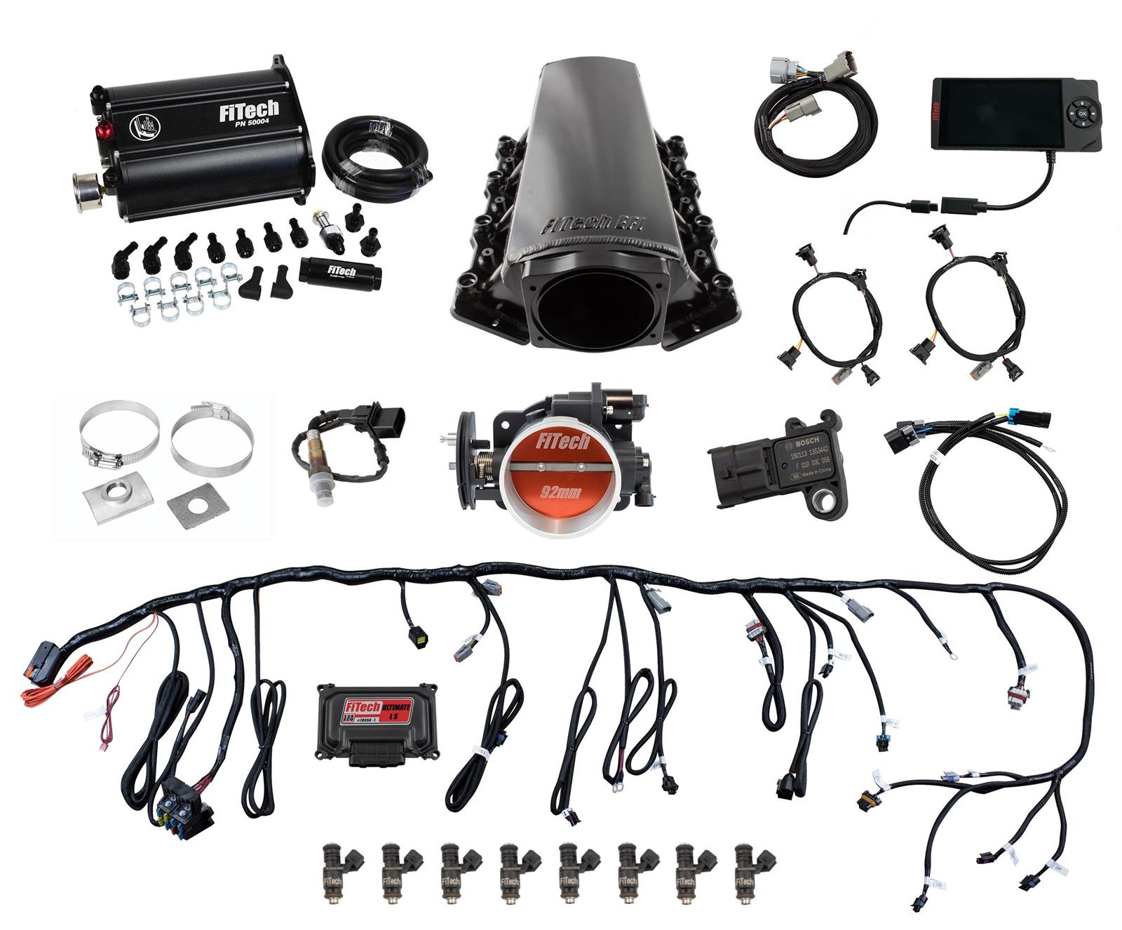 FiTech Ultimate LS EFI 500 HP Fuel Injection Systems with Force Fuel 75207