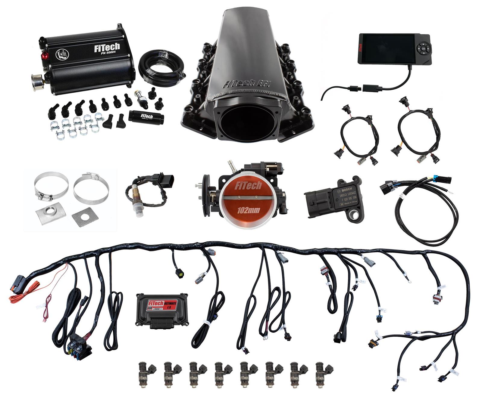 FiTech Ultimate LS EFI 750 HP Fuel Injection Systems with Force Fuel 75203