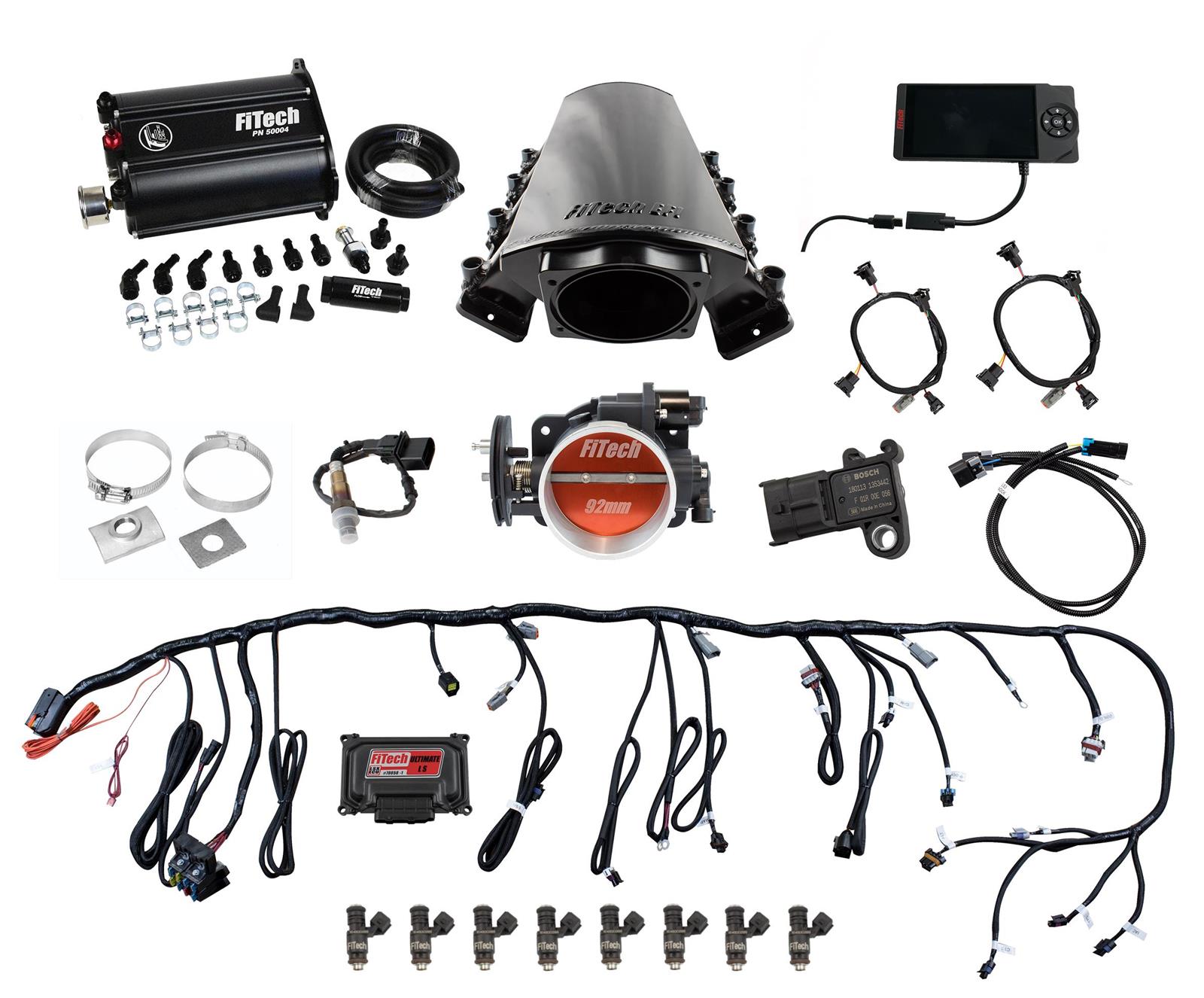 FiTech Ultimate LS EFI 500 HP Fuel Injection Systems with Force Fuel 75215