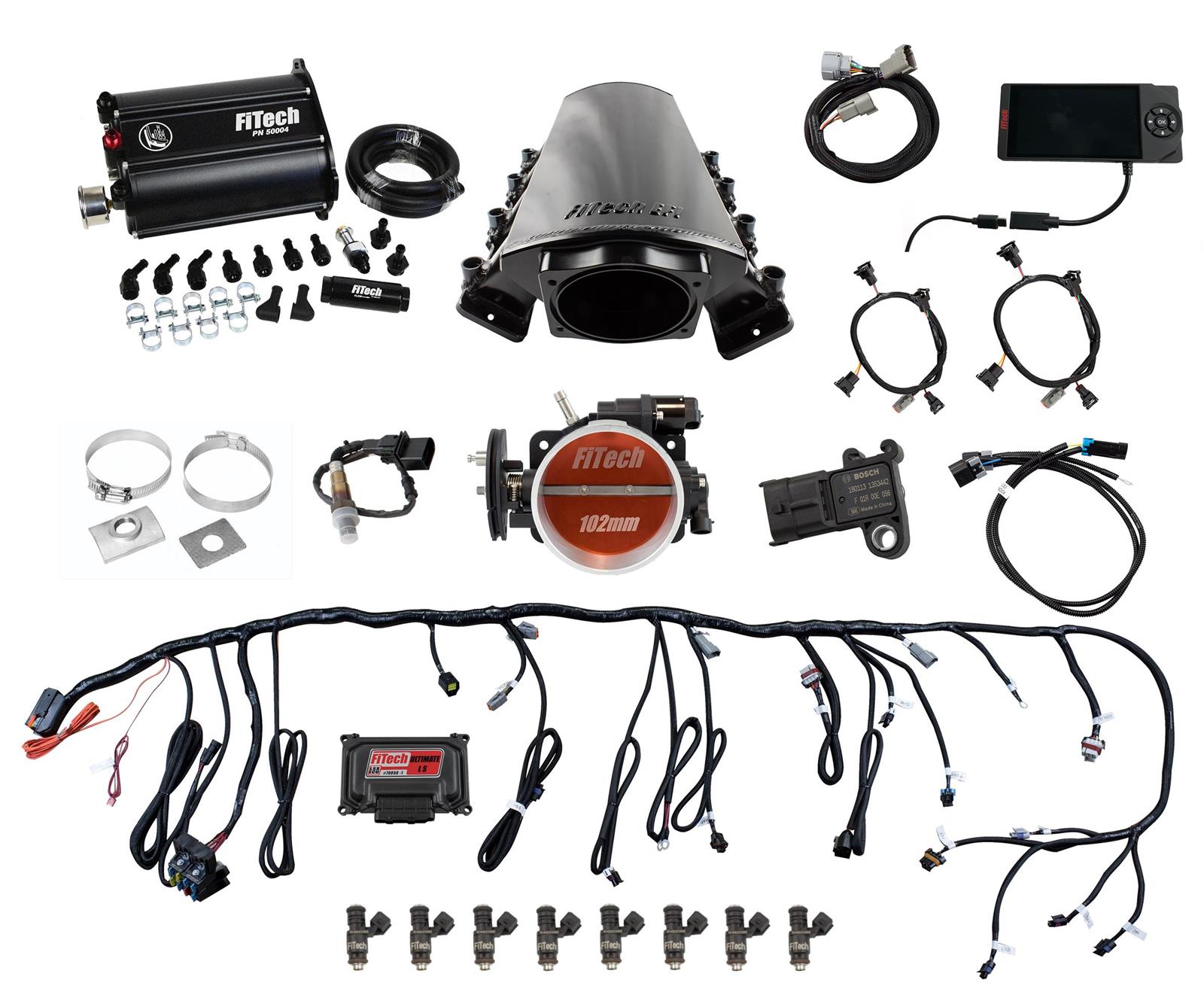 FiTech Ultimate LS EFI 750 HP Fuel Injection Systems with Force Fuel 75218