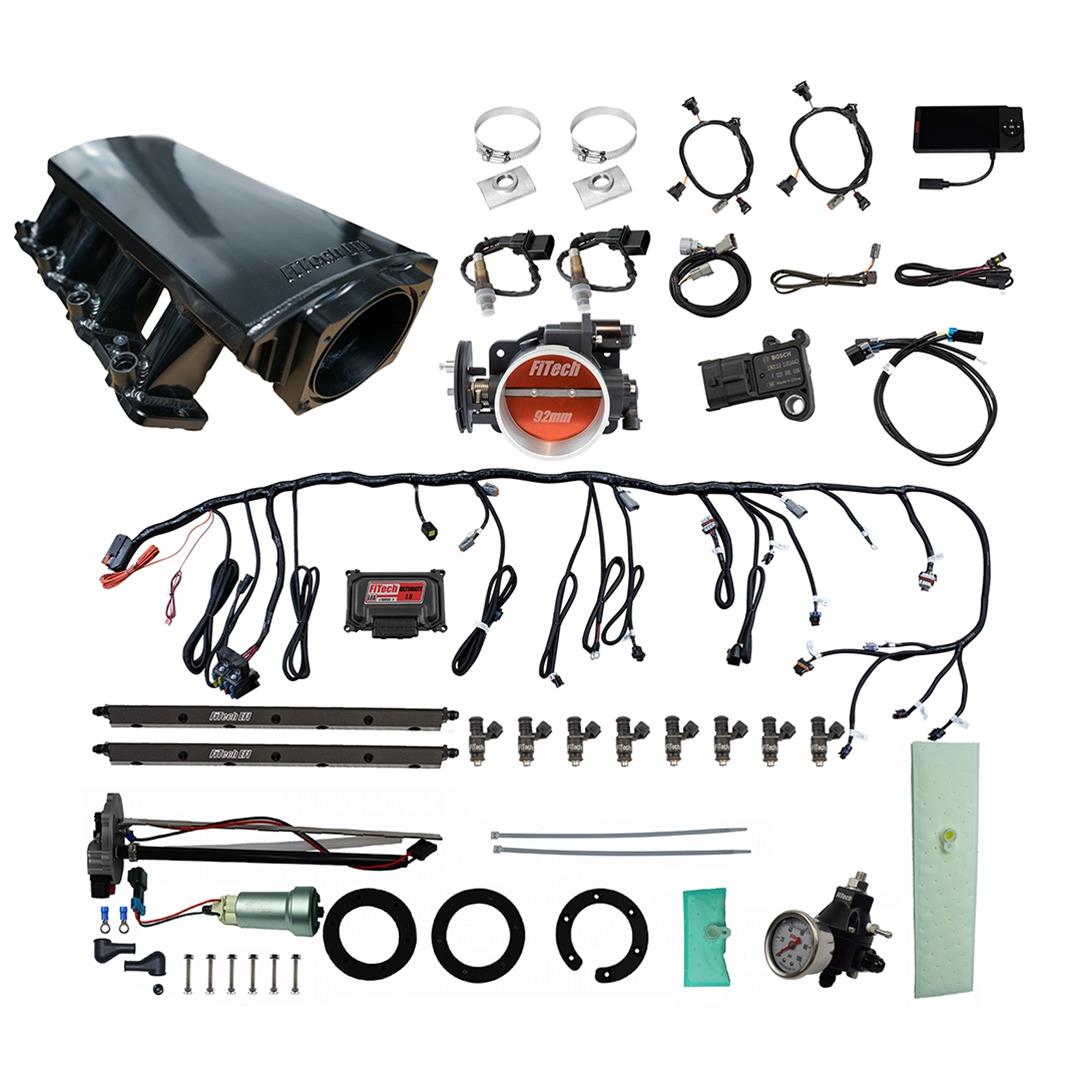 FiTech Ultimate LS EFI 500 HP Fuel Injection Systems with Go Fuel In-Tank Module 76112