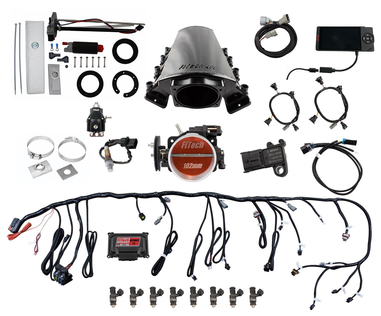 FiTech Ultimate LS EFI 750 HP Fuel Injection Systems with Go Fuel In-Tank Module 76218