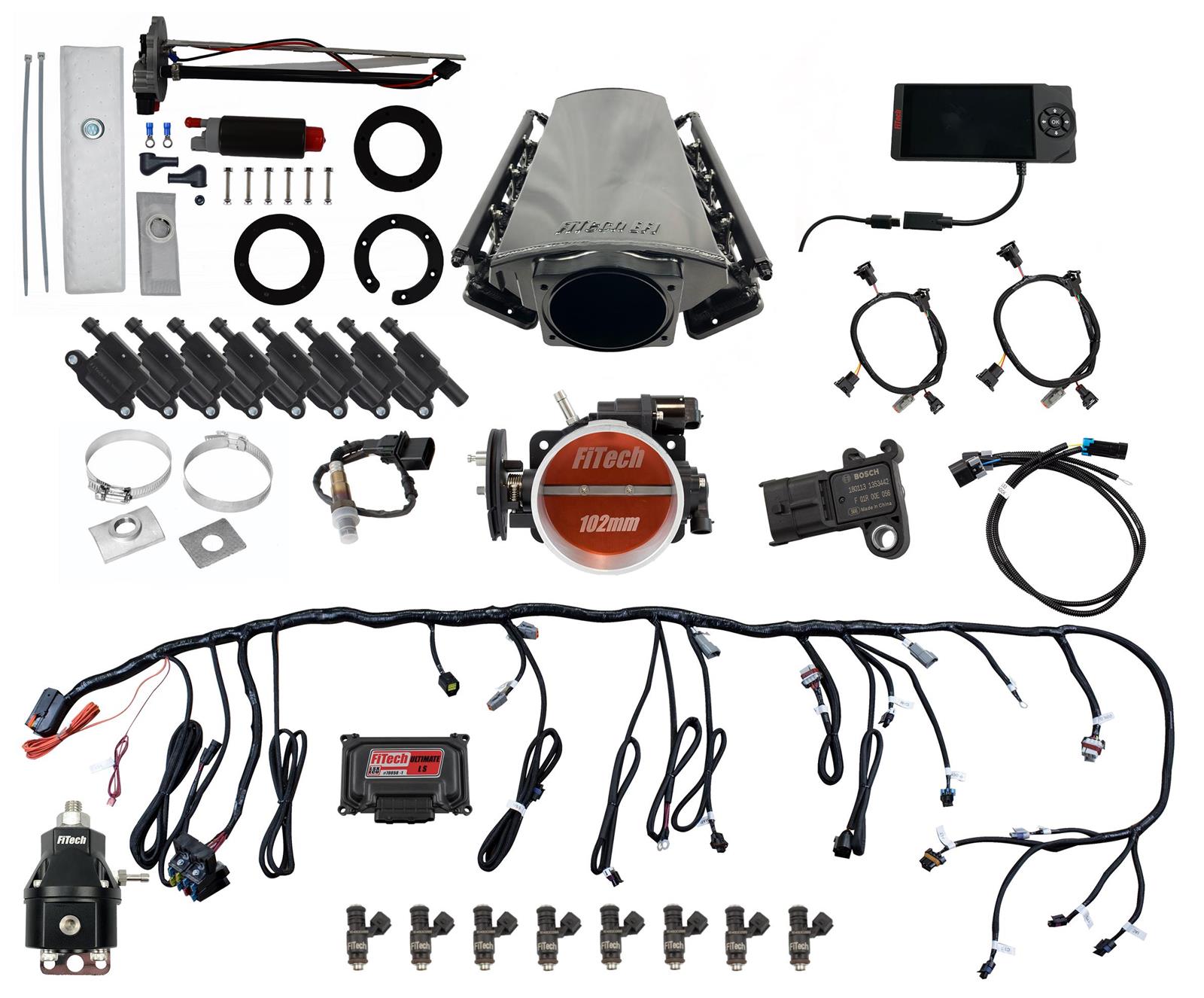 FiTech Ultimate LS EFI 750 HP Fuel Injection Systems with Go Fuel In-Tank Module 79613