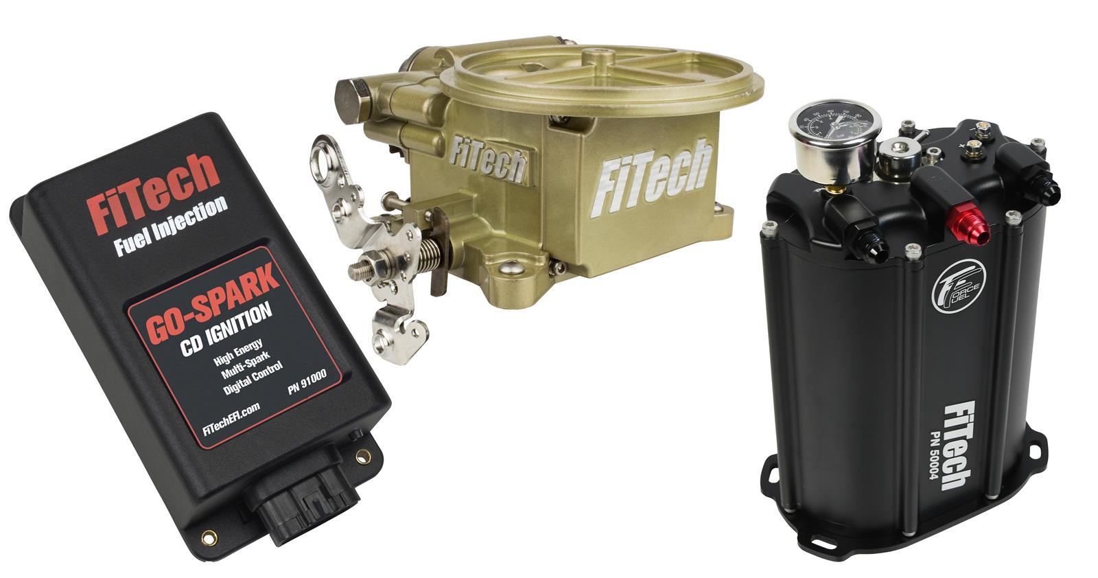 FiTech Go EFI 2-Barrel 400 HP Force Fuel/Go-Spark Fuel Injection Master Kits 93500